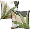 Amazon Kwlegh Spring Summer Pillow Covers X Green Leaves