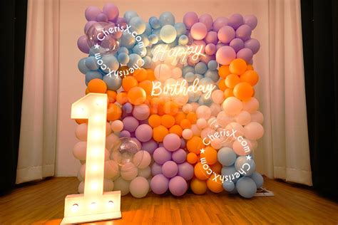 Balloon Decoration Ideas For 1St Birthday