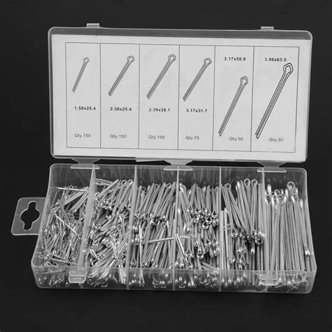 Cikonielf Kit De Goupilles Fendues Fendues 555 Pc Ensemble Goupille