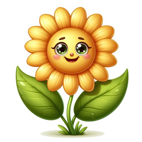 AI generated sunflower cartoon character on transparent background ...