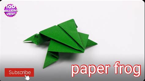 How To Make A Paper Jumping Frog Fun And Easy Origami Youtube