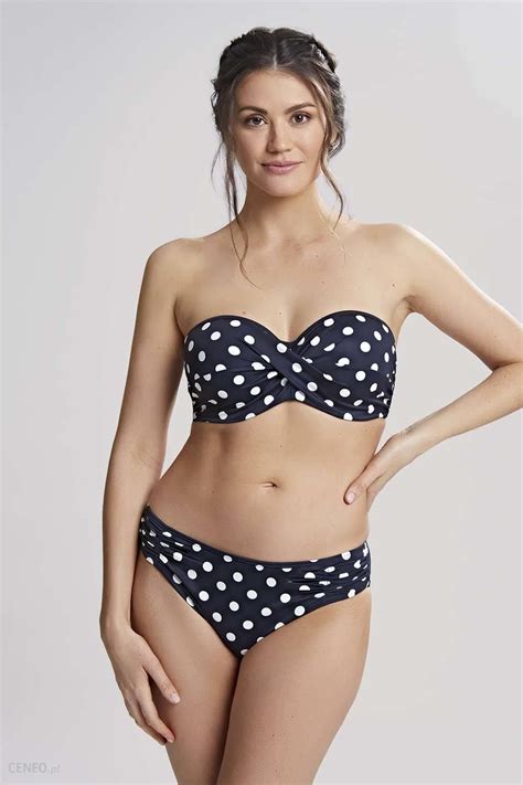 Anya Riva Spot Bikini Bandeau Z Twistem Granatowe Panache Swim