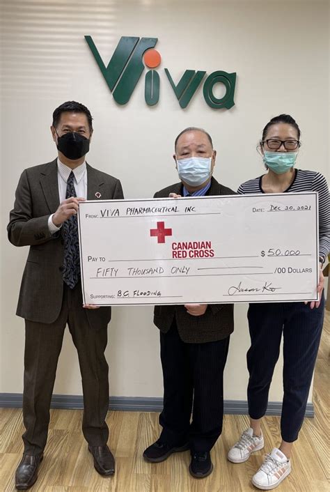 Viva Pharmaceutical Inc Donates To The Bc Flood Relief Viva