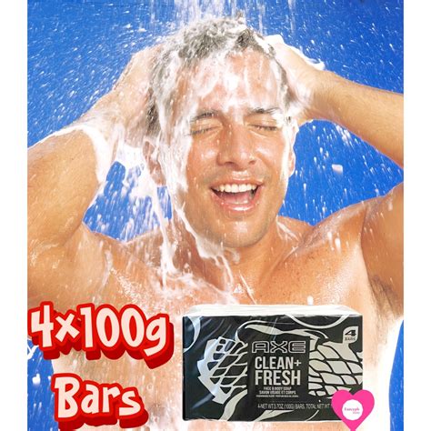 Axe Clean Fresh Face Body Soap 4 X 100g Shopee Philippines