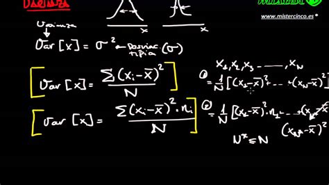 VARIANZA Y DESVIACION TIPICA DE UNA FUNCIÓN DE DENSIDAD ESTADÍSTICA