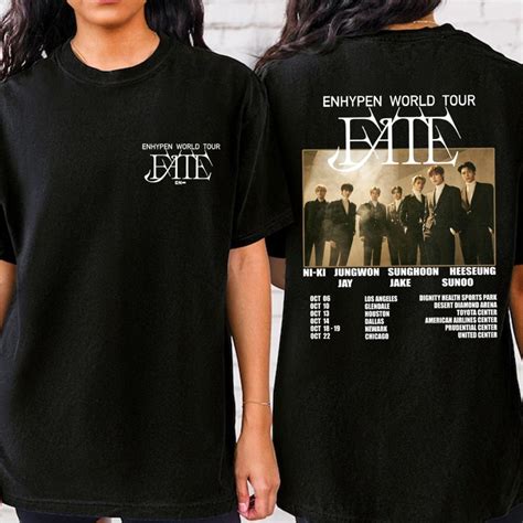 ENHYPEN 2023 World Tour FATE Schedule T Shirt