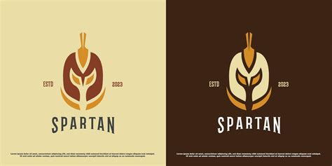 Spartan head logo design illustration. Symbol head helmet face ...