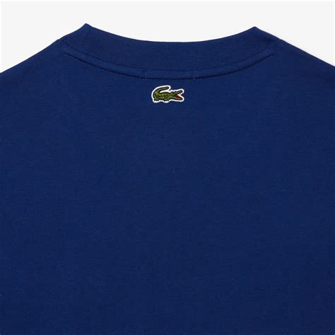 Lacoste T Shirt Unisex Z Grubej Bawełny Organicznej Z Dużym Logo