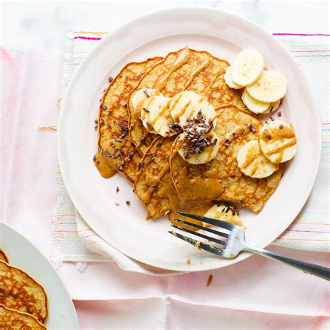 Gluten Free Almond Butter And Banana Pancakes Recipe Epicurious