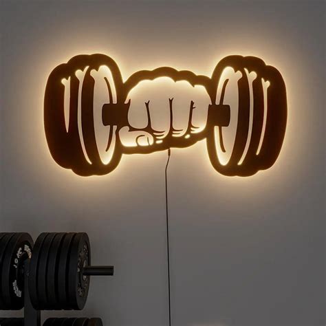 Motivational 'Beast Mode on' Backlit Gym Wall Art Decor - WallMantra