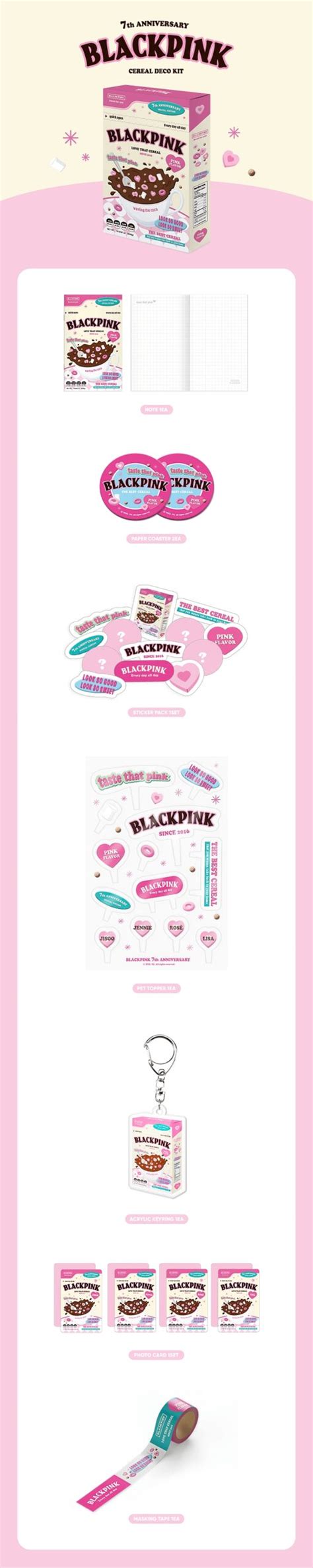 Blackpink 2023 Debut Anniversary Cereal Deco Kit Kpop Ro Shop