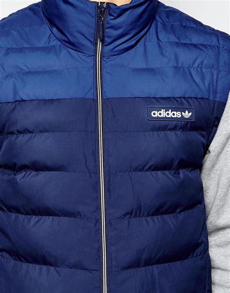 Lyst Adidas Originals Padded Gilet Ab7868 In Blue For Men