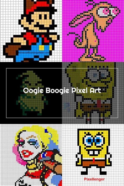 Minecraft Pixel Art, Oogie Boogie, Mario Characters, Fictional ...