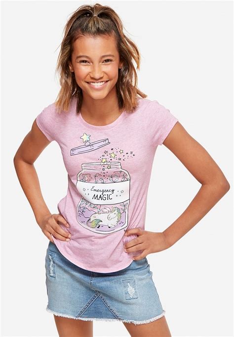 Emergency Magic Graphic Tee Justice Girls Fashion Tops Tween