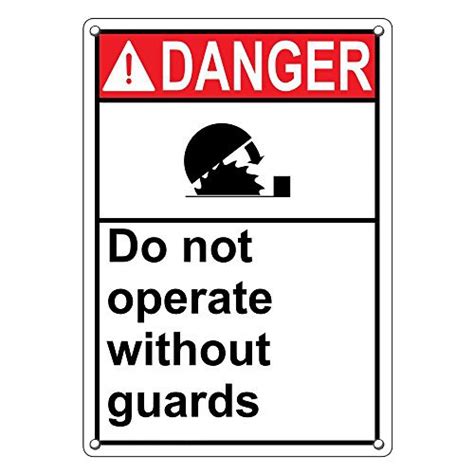 Amazon Weatherproof Plastic Vertical ANSI Danger Do Not Operate