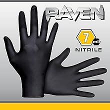 Amazon Sas Safety Nitrile Raven Powder Free Disposable Glove