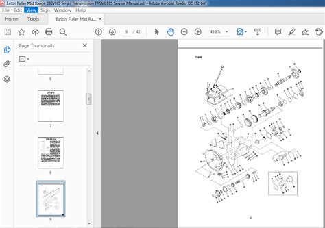 Eaton Fuller Mid Range 280vhd Series Transmission Trsm0195 Service Manual Pdf Download