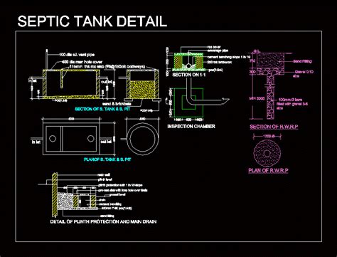 Septic Tank Detail Dwg Detail For Autocad • Designscad