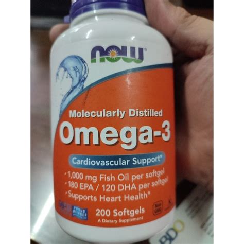 Now Foods Molecularly Distilled Omega Mg Fish Oil Epa