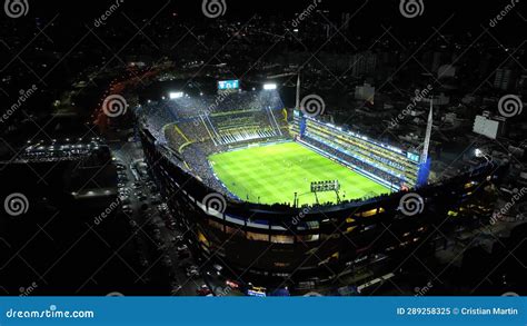 Night Aerial Video of Boca Juniors Stadium. Football Stadium from Argentina Stock Video - Video ...