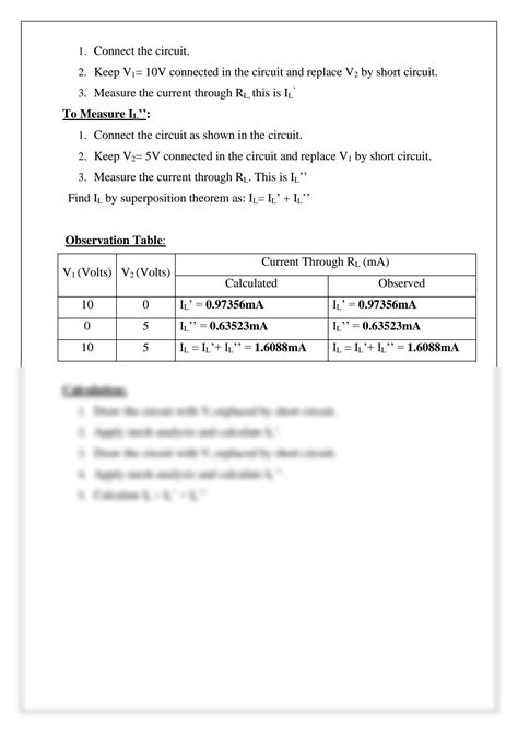 SOLUTION Super Position Theorem Experiment Studypool