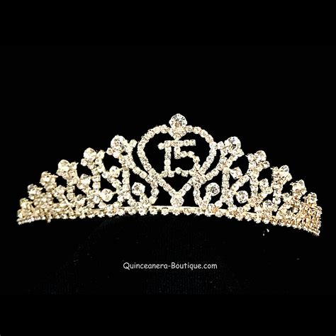 Quinceanera Tiara in Light Gold • Quinceanera-Boutique.com