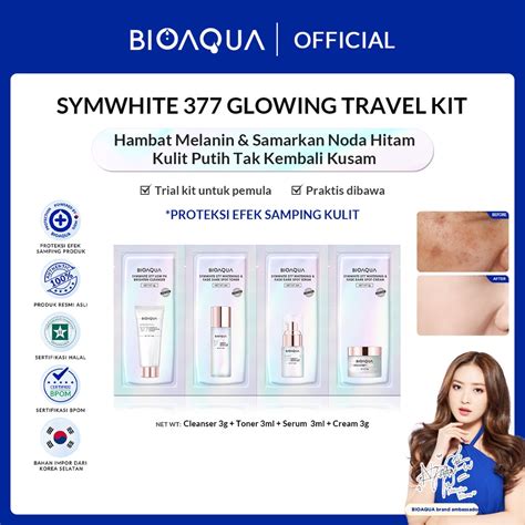 Jual BIOAQUA SymWhite 377 Whitening Fade Dark Spot Kit Travel