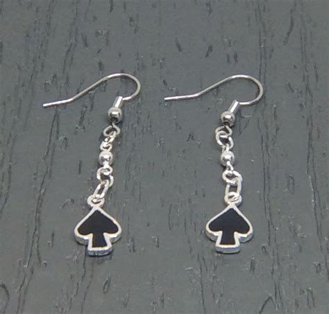 Queen Of Spades Dangle Earrings