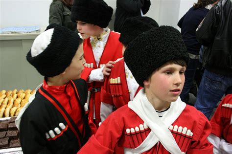 Circassian Children In Traditional Costume Çerkes Kıyafetleri