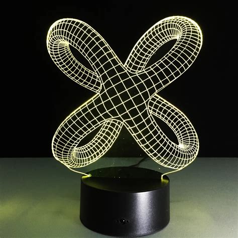 Generic Art Knot 3d Illusion Lamp Led Night Light 2d Abstract Graphics Acrylic Lamparas