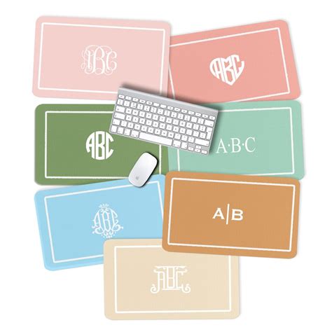 Monogrammed Desk Pad Personalized Desk Cushion Pad Monogram Initial