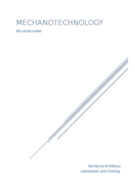 Mechanotechnology N3 Notes 2