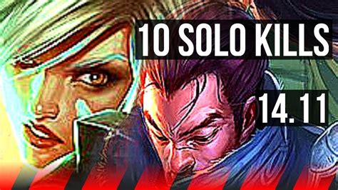 Riven Vs Yasuo Top 10 Solo Kills Rank 6 Riven 14 2 4 Godlike