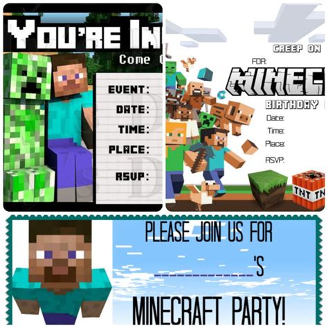 Friendly Minecraft Invitation Printable | Experience of a Super Mommy