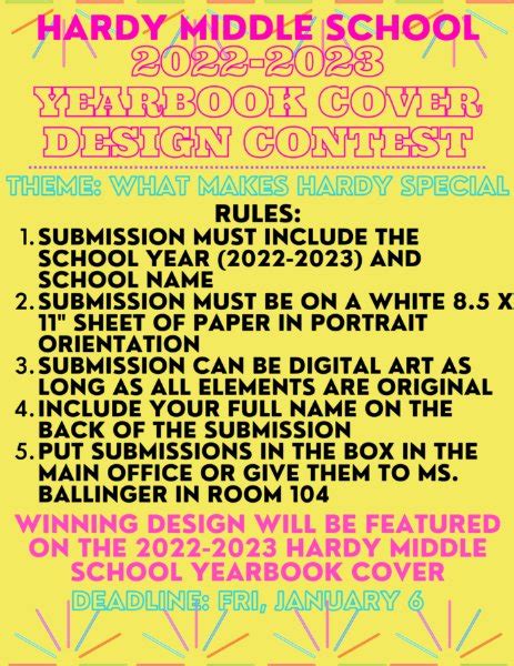 Yearbook Cover Art Contest Theme What Makes Hardy Special News