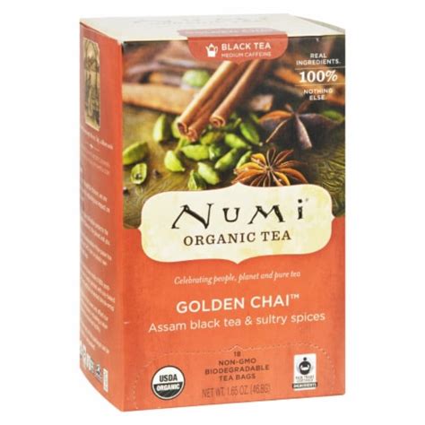 Numi Golden Chai Spiced Assam Black Tea 6 Ct 18 Bag Ralphs