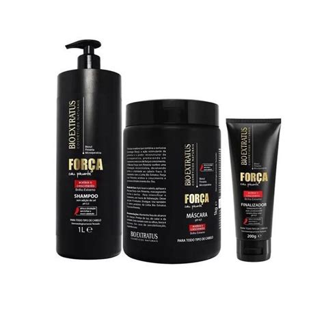 Kit Força Pimenta Crescimento Acelerado Shampoo 1 L Máscara 1 Kg