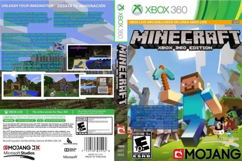 Minecraft Xbox 360 Edition New Revised Cover Plus Bonus Comparisons