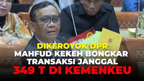 Mahfud Bongkar Dugaan Transaksi Pencucian Uang Di Kementerian Keuangan