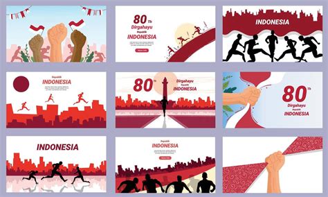 celebrating indonesias  independence day  vector art