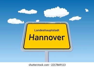 Hannover City Sign Germany City Limit Stock Vector Royalty Free