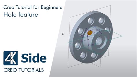 Ptc Creo Tutorial How To Create Hole Feature Youtube