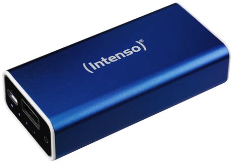 Intenso Powerbank Mobile Ladestation Alu Mah Ladeger T Usb Out Blau