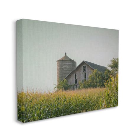 Stupell Industries Soothing Countryside Barn Clear Sky Rural Grass By