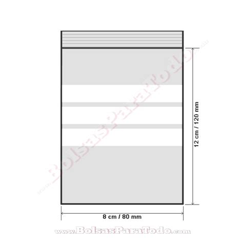 Bolsas Pe X Cm Con Cierre Zip Y Bandas