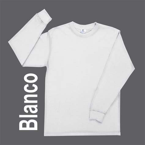 Playera Yazbek Caballero Manga Larga C Blanco Mega Impresiones Y