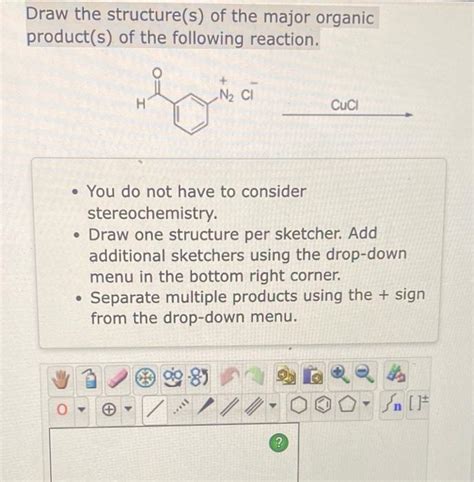 Solved Draw The Structure S Of The Major Organic Product S Chegg