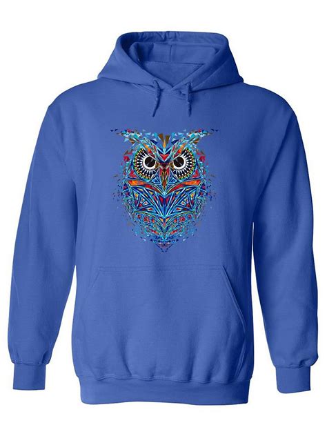 Kaleidoscopic Colorful Owl Hoodie Women Image By Shutterstock Female Medium