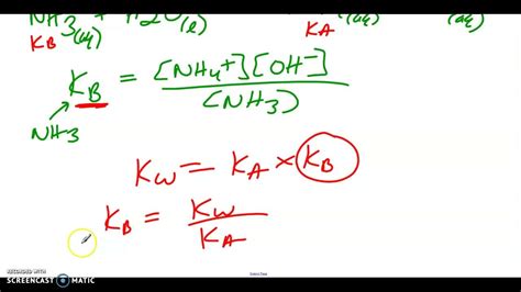 Ap Chem Ka And Kb Calculations Part 3 Youtube