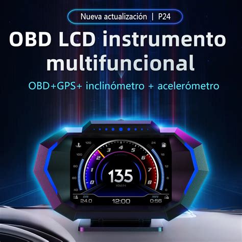 OBD GPS HUD P24 Coche OBD Head Up Display HUD A Bordo Ordenador Veloc